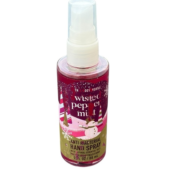 Bath & Body Works Twisted Peppermint Anti-bacterial Hand Spray 3 oz - Picture 1 of 4